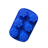 RKPM HOMES Snowflakes Silicone Molds 6 Cavity Christmas Snowflakes Silicone Cake Molds Desserts Molds for Making Soap Candle Candy Muffins Chocolates Cake Decoration Mold Size 28.3 x 18.2 x 3.8 cm
