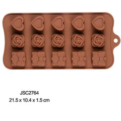 RKPM HOMES Silicone Heart-Shaped Chocolate & Candy Mold (15 Cavity, 3 Love Gift Style, BPA Free)