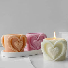 RKPM HOMES Love Candle Mold I 3D Fondant Heart Cup Shape Silicone Epoxy Casting Mould I for DIY Handmade Ornament Cake Décor Chocolate Aromatherapy Soap Resin Art Craft Making Home Party Decoration