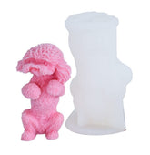 RKPM HOMES Stand Dog Shape Candle Mold I 3D Fondant Pillar Silicone Epoxy Mould I for DIY Handmade Ornament Chocolate, Cake Décor, Aromatherapy, Plaster, Soap, Resin Art Craft Making - 1 Cavity