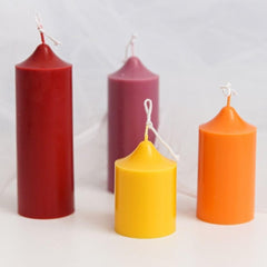 RKPM HOMES Cylindrical Pillar Candle Mold I Simple Flat Colum Acrylic Candlestick Wax Mould I for DIY Handmade Cake Décor, Aromatherapy, Candles Making Home Wedding Dinner Party Decoration (6X7.5 CM)