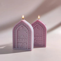 RKPM HOMES Classical Villas Palace Candle Mold I 3D Arabian Gate Castle Shape Casting Silicone Epoxy Mould I for DIY Handmade Ornament Aromatherapy Cake Décor Soap Resin Art Craft Home Decoration (Zuhr Gate)