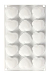 RKPM HOMES Heart Shape Chocolate Mold I 3D Fondant Love Silicone Baking Mould Tray I for DIY Handmade Cake Mousse Dessert Jelly Pudding Ice Cream Soap Candle Valentine's Day Wedding Party - 15 Cavity