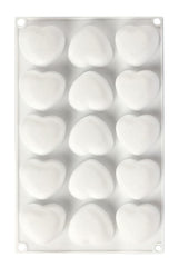 RKPM HOMES Heart Shape Chocolate Mold I 3D Fondant Love Silicone Baking Mould Tray I for DIY Handmade Cake Mousse Dessert Jelly Pudding Ice Cream Soap Candle Valentine's Day Wedding Party - 15 Cavity
