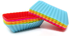 RKPM HOMES Paper Cake Cup Liners | Silicone Baking Cups | Muffin Cupcake Cases | Microwave or Oven Tray Safe | for Handmade Soap, Biscuit, Chocolate, Muffins, Jelly (Rectangle Shape, 6 Pcs)