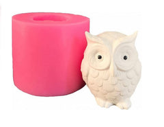 RKPM HOMES Owl Shape Candle Mold I 3D Fondant Silicone Scented Wax Mould I Succulent Molds | Handmade Candles Making | for Mousse Dessert Soap Cake DIY Decorating