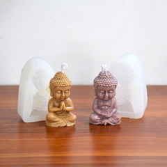 RKPM HOMES Yoga Buddha Shape Candle Molds I 3D Fondant Pillar Silicone Wax Mould I for Handmade Ornament Aromatherapy Plaster, Soap, Clay, Resin Epoxy Casting, Art Craft Making Tools