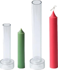 RKPM HOMES Long Tapered Sleek Pillar Candle Mold I Round Head Rod Cylinder Acrylic Candlestick Wax & Beeswax Mold I for DIY Handmade Ornament Aromatherapy Cake Home Party Décor Art Craft Making (27cm)