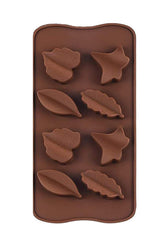 RKPM HOMES Leaf Shape Chocolate Mould | Silicone Candy Mold | Baking Tools for Cake Chocolate Candy Ice Jelly | Cake Baking Moulds | Bakeware Molds | Brown – 8 Cavity