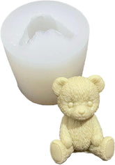 RKPM HOMES Cute Animal Candle Mold I 3D Sitting Teddy Bear Shape Silicone Scented Epoxy Mould I for DIY Handmade Ornament Cake Décor Aromatherapy Soap Resin Art Craft Making Home Decoration (Large)