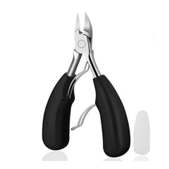 RKPM HOMES Professional Toe Nail Clippers for Thick and Ingrown Toenails, Heavy duty Toenail Clippers for Men & Seniors with Stainless Steel Sharp Blades and Lighter Soft Big Handle(Black)
