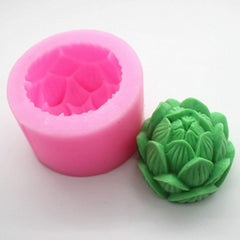 RKPM HOMES Lotus Shape Candle Molds | Fondant Silicone Flower Wax Mould | Succulent Molds | Handmade Candles Making | Mould for Mousse Dessert Soap Cake DIY Decorating Art Cakes Crafts - 1 Cavity
