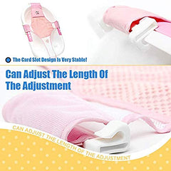 RKPM Newborn Baby Bath Seat Support Net Bathtub Sling Shower Mesh Bathing Cradle Rings for Tub (Bathtub not Included)(Pink)