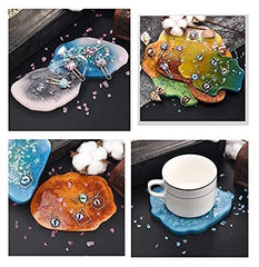 RKPM HOMES Coaster Molds I Silicone UV Epoxy Resin Casting Irregular Cloud Shape Mould I for DIY Art Crafts Jewelry Trinket Container Home Table Slice Decorations - 5 Cavity
