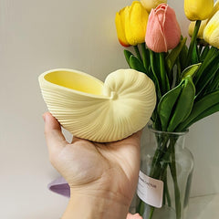 RKPM HOMES Planter Mold I Conch Shell Casting Silicone Epoxy Candlestick Mould I Succulent Concrete Vase Resin Molds I for DIY Handmade Jewelry Trinket Makeup Storage Candle Flower Pot Holder (Conch)
