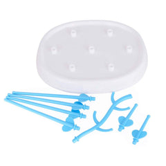RKPM HOMES Baby Bottles Drying Rack, Holder Dryer for Infant Baby Bottles, Sippy Cups, Pacifier, Cleaning Brush (White)