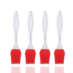 RKM Silicone Basting Pastry Brushes Set of 4, Great for BBQ Meat, Cakes and Pastries-Heatproof, Dishwasher Safe Flexible Easy Clean, BPA Free (4 Pcs)