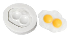 RKPM HOMES Fried Egg Shape Candle Mold I 3D Double Yolk Eggs Silicone Scented Mould I for DIY Handmade Ornament Chocolate, Cake Décor, Aromatherapy, Soap, Resin Art Craft, Home Decoration - 2 Cavity