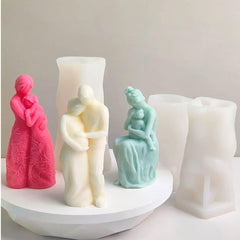 RKPM HOMES Mother and Daughter Candle Molds I 3D Abstract Love & Grow Up Silicone Wax Epoxy Mould I for DIY Handmade Ornament, Cake Décor, Aromatherapy, Soap, Resin Art Craft Making, Home Decoration