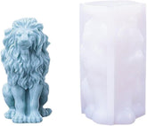RKPM HOMES Lion Candle Mold I 3D Fondant Animal Silicone Epoxy Casting Mould I for DIY Handmade Ornament, Cake Décor, Aromatherapy, Soap, Resin Art Craft Making Home Wedding Party Decoration