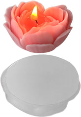 RKPM HOMES Flower Candle Mold I 3D Fondant Heart Leaves Shape Silicone Scented Wax Mould I for DIY Handmade Chocolate Ornament Cake Décor Aromatherapy Soap Resin Art Craft Home Party Decoration (Large)