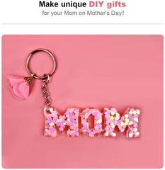RKPM HOMES Keychain Mold | Silicone Mom and Dad Mould with Hole | 3D DIY Written Molds | Baking Tools for Cake Chocolate Candy Mousse Dessert Ice Jelly Soap Pudding Luggage Tag Cake Topper – 2 Pcs