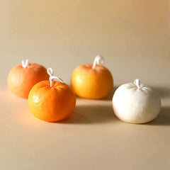 RKPM HOMES Candle Molds | 3D Fruits Shape Fondant Silicone Wax Mould | Succulent Molds | Handmade Candles Making | Mould for Mousse Dessert Soap Cake DIY Decorating – 1 Cavity (Orange Shape)