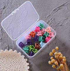 RKPM HOMES Small Flower Shaped Claw Type Hair Clips (Multi Colour) Pack of 20 Pieces
