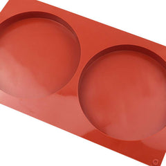 RKPM HOMES 2-Cavity Large Round Silicone Disc Cake Mold Non-Stick Baking Molds Cake, Candy, Soap (2 Cavity Silicone Disc Round Mold)