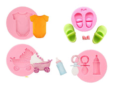 RKPM HOMES Baby Showers Chocolate Fondant Mold I 3D Baby Newborn Christening Silicone Mould I for DIY Handmade Sugarcraft Cake Decoration, Polymer Clay, Candy, Cookies, Muffin, Soap Resin Wax Making