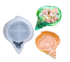 RKPM HOMES Conch Shell Box Resin Molds I Sea Snail Silicone Epoxy Deep Casting Craft Mould Tray I for DIY Homemade Ornament Jewelry Storage Trinket Container Candle Flowers Pot Holder Home Table Décor