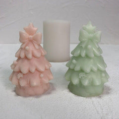 RKPM HOMES Candle Mold I 3D Fondant Silicone Scented Wax Mould I Special for Christmas Succulent Molds for DIY Handmade Aromatherapy Ornament Soap Cake Décor, Resin Art Craft (Christmas Tree Bow Knot)