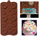 RKPM HOMES Silicone Chocolate Mold Candy Mold Jelly Ice Cube Tray Muffin Sugar Craft Fondant Mold Mould Cake Decorating Tools (19 Butten Shape Chocolate Mold)