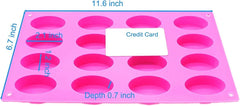 RKPM HOMES 16 Oval Silicone Mold Soap Molds for Handmade Soap Jelly Pudding Chocolate Cake Baking Tools Biscuit Cookie Molds Pack of 1 Mold Size 29.3 x 17 x 1.7 cm