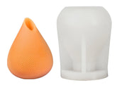 RKPM HOMES Water Drop Shape Candle Mold I 3D Fondant Diamond Striped Teardrop Silicone Flower Epoxy Mould I for Handmade Ornament Plaster Soap Resin Storage Pen Holder Flowers Pot Home Décor (Small)