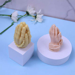 RKPM HOMES Buddha Prayer Gesture Shape Candle Mold I 3D Fondant Namaste Silicone Epoxy Casting Mould I for DIY Handmade Ornament Chocolate Cake Décor Aromatherapy Soap Resin Art Craft Home Decoration