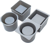 RKPM HOMES Planter Mold I Double-Layer Design Square and Round Shape Casting Plant Silicone Epoxy Candlestick Mould I Succulent Concrete Moulds for DIY Homemade Flower Cement Gardening Pots (2 Pcs)