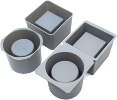 RKPM HOMES Planter Mold I Double-Layer Design Square and Round Shape Casting Plant Silicone Epoxy Candlestick Mould I Succulent Concrete Moulds for DIY Homemade Flower Cement Gardening Pots (2 Pcs)