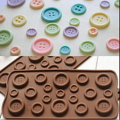 RKPM HOMES Button Shape Chocolate Mould | Silicone Candy Mold | Baking Tools for Cake Chocolate Candy Ice Jelly | Cake Baking Moulds | Bakeware Molds | Brown – 19 Cavity