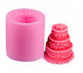 RKPM HOMES Cake Shape Candle Molds I 3D Fondant Pillar Silicone Plaster Epoxy Mould I for DIY Handmade Chocolate, Cake Décor, Aromatherapy, Soap, Resin Art Craft Making, Home Party Decoration