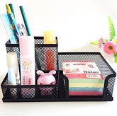 RKPM Office Supplies Desk Organizer Mesh Collection Pencil Holder, 3 Compartments