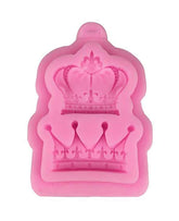 RKPM HOMES Crown Fondant Silicone Molds Princess Crown Fondant Cake Molds Crown Heart Mold for Sugar Chocolate Mold Wedding Cake Decoration Tools (2 Cavity Crown)