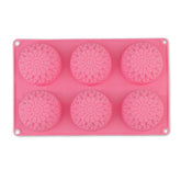 RKPM HOMES Sunflower Shape Chocolate Mould | 3D DIY Fondant Silicone Mousse Candy Mold | for Cake Chocolate Candy Ice Jelly Soap | Cake Baking Moulds | Bakeware Molds | Multicolor - 6 Cavity