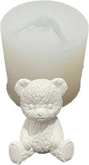 RKPM HOMES Cute Animal Candle Mold I 3D Sitting Teddy Bear Shape Silicone Scented Epoxy Mould I for DIY Handmade Ornament Cake Décor Aromatherapy Soap Resin Art Craft Making Home Decoration (Small)
