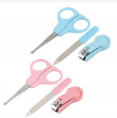 RKPM HOMES Baby Nail Cutter Kit with Scissors | Nail Clipper Safety Cutter & Manicure Pedicure Care Kit | Nail Trimming | Kids Gift Travel Bath for Boy Girl - Set of 3 (Assorted Color 1 Set)