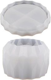 RKPM HOMES Box Resin Molds I Crystal Drip Round Silicone Epoxy Casting Mould with Lid I for DIY Handmade Candles Necklace Jewelry Storage Box Ring Trinket Container Art Crafts Home Decorations (Large)