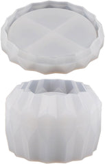 RKPM HOMES Box Resin Molds I Crystal Drip Round Silicone Epoxy Casting Mould with Lid I for DIY Handmade Candles Necklace Jewelry Storage Box Ring Trinket Container Art Crafts Home Decorations (Large)