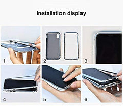 RKPM iphoneX Mobile Phone Shell New Apple x Mobile Phone Shell (Cover) Transparent Magnetic Blue