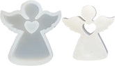 RKPM HOMES Angel Loving Heart Shape Candle Molds I 3D Fondant Angels Silicone Plaster Epoxy Mould I for DIY Handmade Ornament Chocolate Cake Décor Aromatherapy Soap Resin Art Crafts Home Decoration (Large)