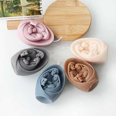 RKPM HOMES Nativity Scene Candle Mold I Jesus Family Oval Shape Silicone Scented Sculpture Mould I Succulent Molds for Handmade Ornament Aromatherapy Soap Clay Resin Epoxy Casting Art Craft Making